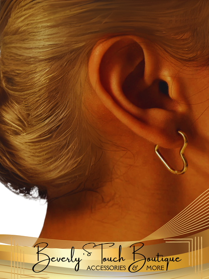 Heart hoop Earring